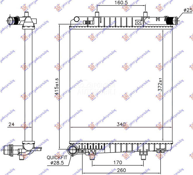 HLADNJAK MOTORA 1.2 VTi BENZIN