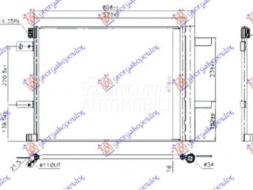 HLADNJAK KLIME 1.2 THP BENZIN za Peugeot Rifter od 2019. do 2025. god.