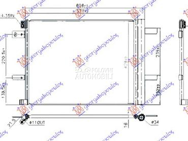 HLADNJAK KLIME 1.2 THP BENZIN za Citroen C5 Aircross od 2018. do 2025. god.