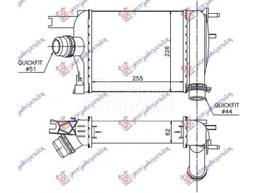 HLADNJAK INTERKULERA 1.5 DCi D za Dacia Lodgy od 2012. do 2025. god.