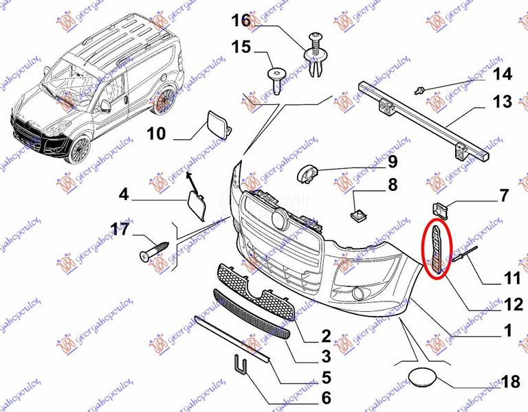 NOSAC PREDNJEG BRANIKA BOCNI P