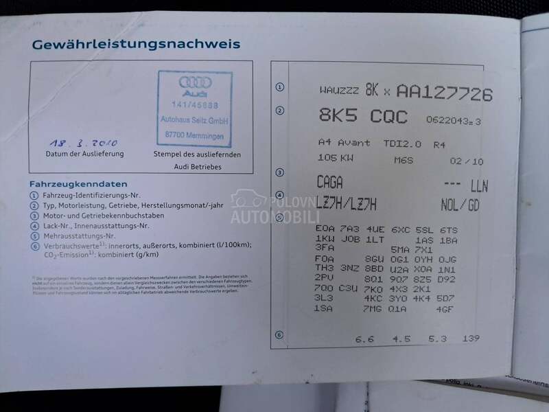 Audi A4 2,0 tdi iz nem ačke