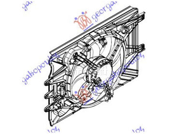 VENTILATOR KOMPLET (0.9/1.4T./ za Fiat 500L od 2017. do 2025. god.