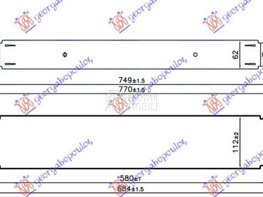 HLADNJAK INTERKULERA SVI MODEL za Fiat 500X od 2019. do 2025. god.