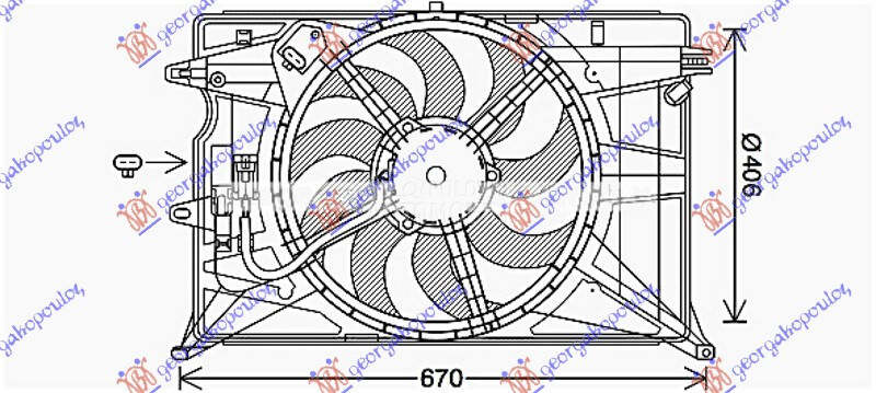 VENTILATOR KOMPLET (BENZIN/DIZ