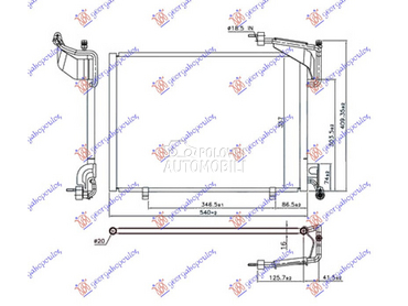 HLADNJAK KLIME 1.0 12v TURBO E za Ford Tourneo Courier od 2013. do 2025. god.