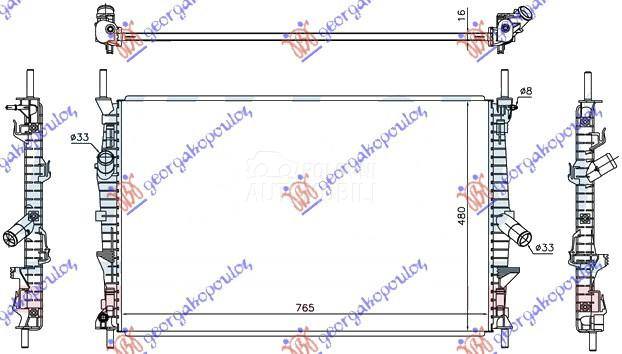 HLADNJAK MOTORA 2.0/2.2 TDCi D