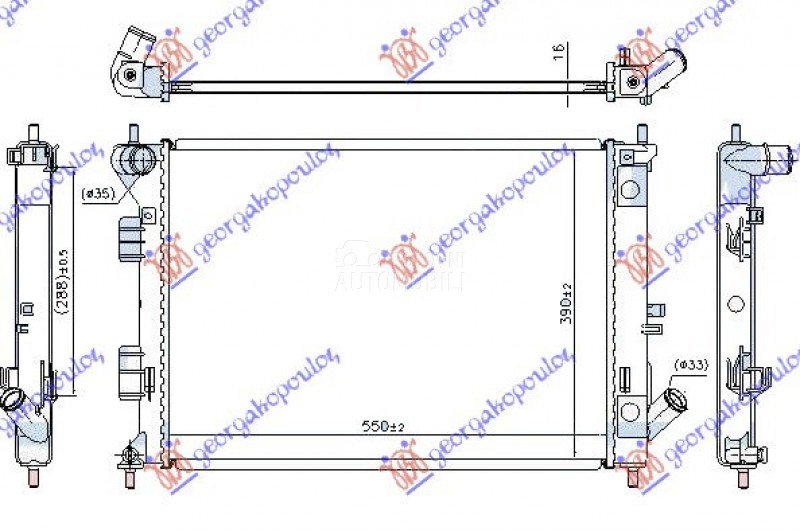 HLADNJAK MOTORA 1.4/1.6/1.8 BE