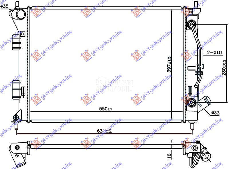 HLADNJAK MOTORA 1.6 BENZIN (AU