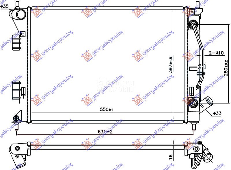 HLADNJAK MOTORA 1.6 BENZIN (AU