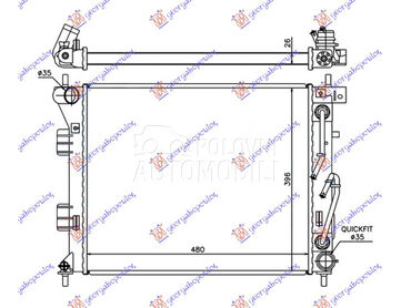 HLADNJAK MOTORA 1.6 CRDi DIZEL za Hyundai Elantra od 2013. do 2015. god.