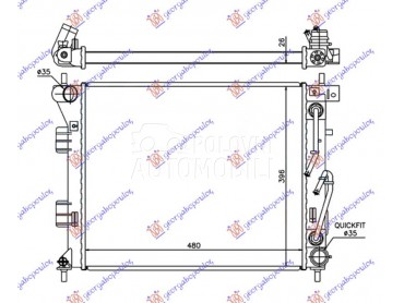 HLADNJAK MOTORA 1.6 CRDi DIZEL za Kia pro_cee`d od 2013. do 2015. god.