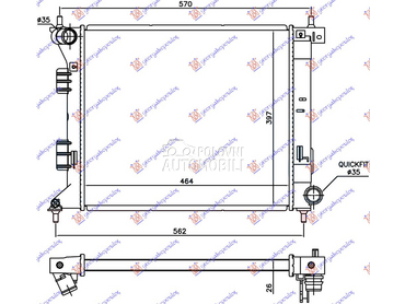 HLADNJAK MOTORA 1.6 T-GDI BENZ za Hyundai i30 od 2013. do 2017. god.