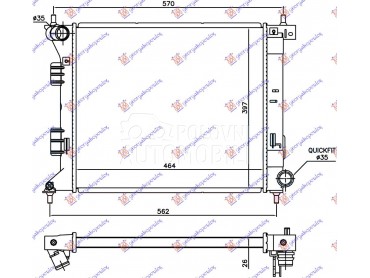 HLADNJAK MOTORA 1.6 T-GDI BENZ za Kia Soul od 2013. do 2016. god.