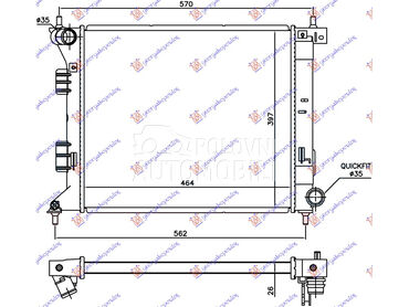 HLADNJAK MOTORA 1.6 T-GDI BENZ za Kia Soul od 2016. do 2019. god.