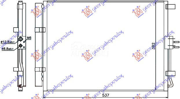 HLADNJAK KLIME 1.4/1.6 CRDi DI