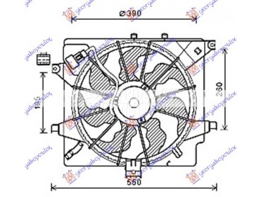 VENTILATOR KOMPLET (DIZEL) (HA za Hyundai i30 od 2013. do 2017. god.