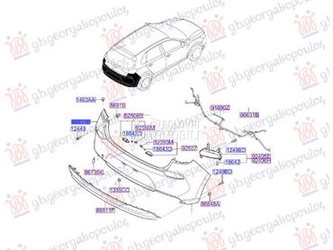 ZADNJI BRANIK (PDC SENZOR) (H/ za Hyundai i30 od 2020. do 2025. god.