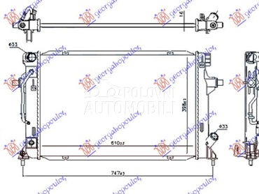 HLADNJAK MOTORA 1.6 MPi BENZIN za Hyundai Elantra od 2015. do 2019. god.