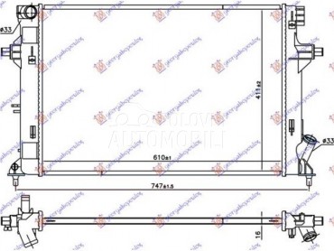 HLADNJAK MOTORA 1.4/1.6 Mpi BE za Hyundai Elantra od 2015. do 2019. god.