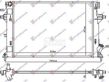 HLADNJAK MOTORA 1.4/1.6 Mpi BE za Hyundai Elantra od 2015. do 2019. god.