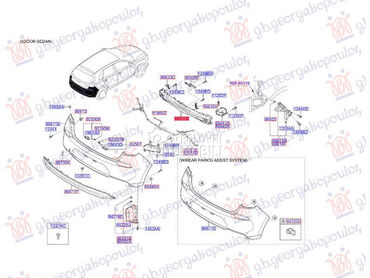 SINA ZADNJEG BRANIKA (O) za Hyundai i30 od 2020. do 2025. god.