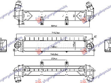 HLADNJAK INTERKULERA 1.0 BENZI za Hyundai Kona od 2020. do 2023. god.