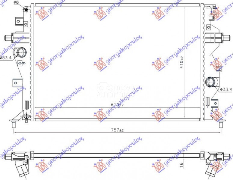 HLADNJAK MOTORA 1.6 BENZIN/HIB