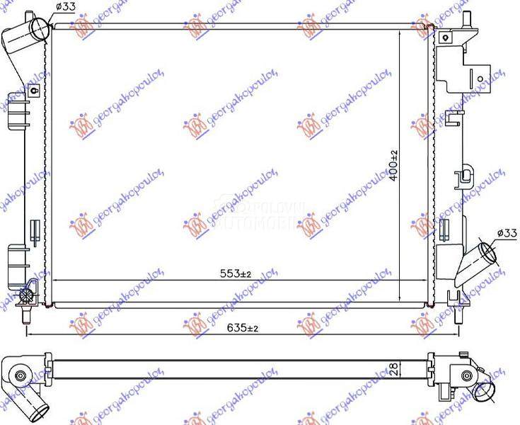 HLADNJAK MOTORA 1.6i/1.6 GDI (