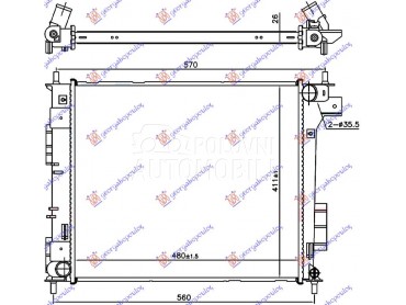 HLADNJAK MOTORA 1.6 CRDI (MAN) za Kia Soul od 2016. do 2019. god.