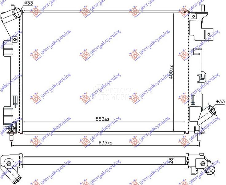 HLADNJAK MOTORA 1.6i/1.6 GDI (