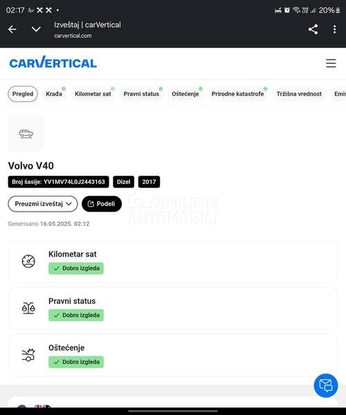 Volvo V40 D2 2.0 AUTO