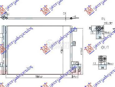 HLADNJAK KLIME ZA SVE MODELE B za Mercedes Benz GLB Klasa od 2019. do 2025. god.