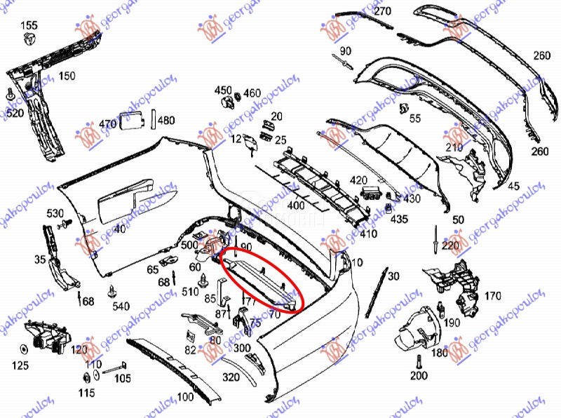 NOSAC ZADNJEG BRANIKA UNUTRASN
