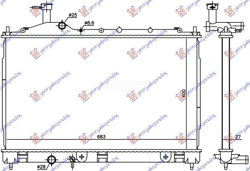 HLADNJAK MOTORA 2.2 DI-D DIZEL