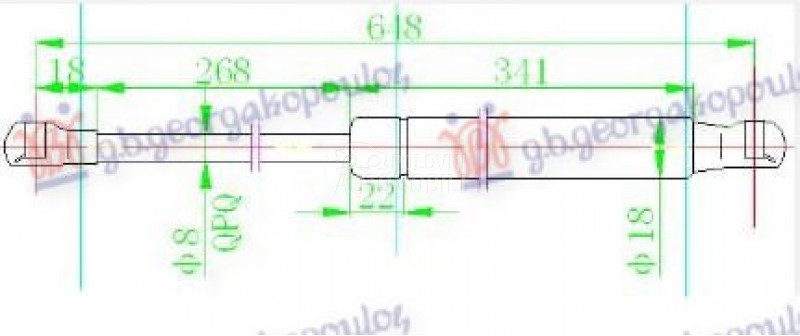 AMORTIZER GEPEK VRATA (648L-26