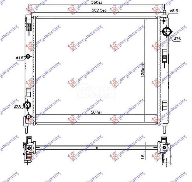 HLADNJAK MOTORA 1.5 dCi DIZEL