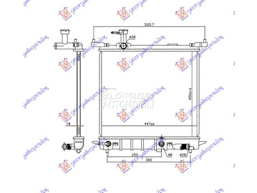 HLADNJAK MOTORA 1.2 12V BENZIN za Nissan Micra od 2013. do 2017. god.