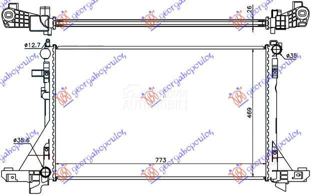HLADNJAK MOTORA 2.3 CDTi (77.5