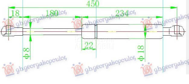 AMORTIZER GEPEK VRATA (450L-38
