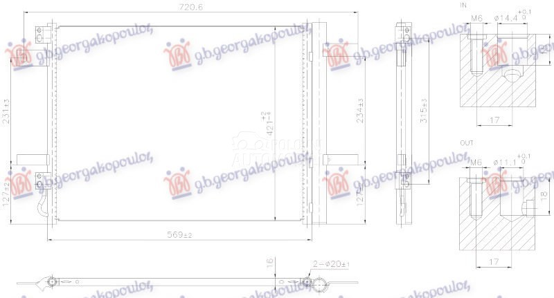 HLADNJAK KLIME 1.2/1.6 BENZIN