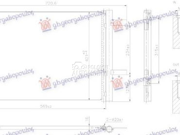 HLADNJAK KLIME 1.2/1.6 BENZIN za Peugeot Rifter od 2019. do 2025. god.