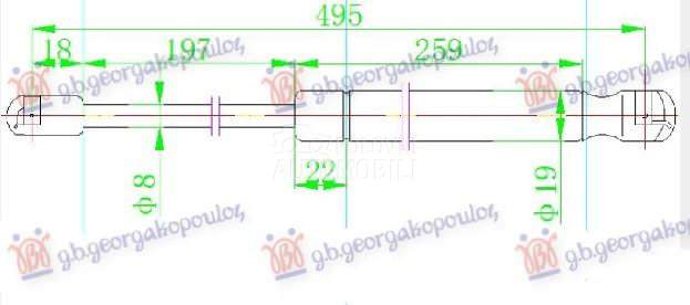 AMORTIZER GEPEK VRATA (507L-53