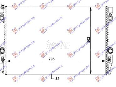 HLADNJAK MOTORA 3.0i-3.6i-4.8i za Porsche Panamera od 2016. do 2020. god.