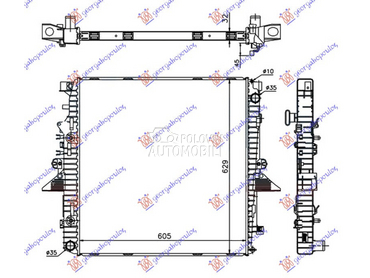 HLADNJAK MOTORA 4.0i V6 4.4i V za Land Rover Range Rover Sport od 2005. do 2013. god.