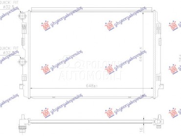 HLADNJAK MOTORA 1.0TSI/1.5TSI za Škoda Scala od 2019. do 2025. god.