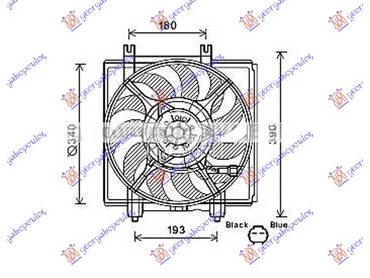 VENTILATOR KOMPLET (2.5 TURBO) za Subaru Impreza od 2008. do 2014. god.