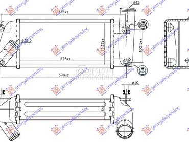 HLADNJAK INTERKULERA 1.4 D4D D za Toyota Corolla od 2016. do 2019. god.