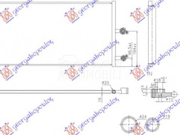 HLADNJAK KLIME 2.0 HIBRID BENZ za Volvo V60 od 2018. do 2025. god.