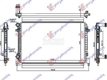 HLADNJAK MOTORA 1.6i 16V (65x4 za Škoda Karoq od 2017. do 2021. god.
